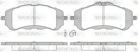 Гальмівні колодки пер. Peugeot 308 II 13- (Bosch) WOKING P14593.00