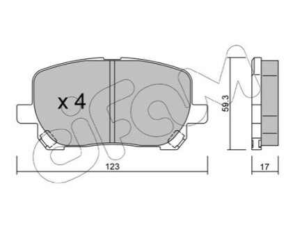 Тормозные колодки пер. Avensis (01-05) CIFAM 822-427-0