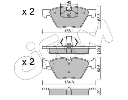 BMW Тормозные колодки передн.5 F10 518d-528i 11- CIFAM 822-557-0