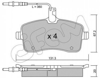 Комплект тормозных колодок, дисковый тормоз CIFAM 822-600-0 (фото 1)