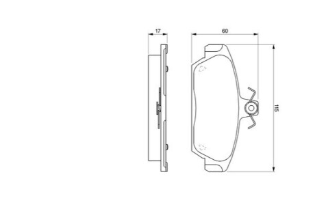 Комплект тормозных колодок, дисковый тормоз BOSCH 0 986 424 092 (фото 1)