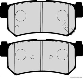 Комплект тормозных колодок, дисковый тормоз HERTH+BUSS / JAKOPARTS J3610404