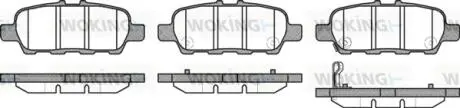 Гальмівні колодки зад. Qashqai/XTrail 07- (38x105,5x14,3) WOKING P9763.31