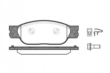 Комплект тормозных колодок, дисковый тормоз REMSA 0731.10 (фото 1)