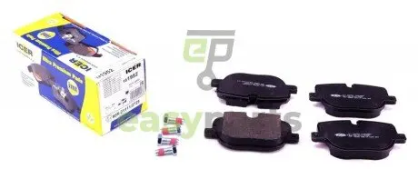 Комплект тормозных колодок, дисковый тормоз ICER 181952