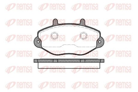 Комплект тормозных колодок, дисковый тормоз REMSA 0392.00