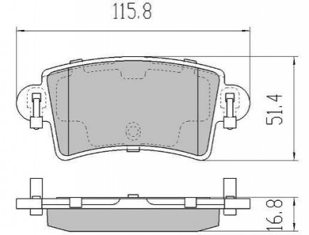 Комплект гальмівних колодок, дискове гальмо FREMAX FBP-1275 (фото 1)