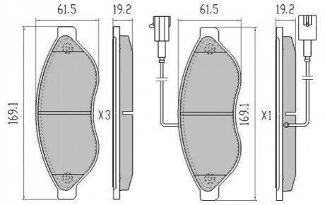 Комплект тормозных колодок, дисковый тормоз FREMAX FBP-1476