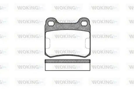 Гальмівні колодки зад. W124/201/202 (ATE) WOKING P0573.10