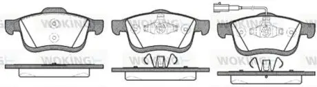 Гальмівні колодки пер. Doblo 10- (диск 305mm)(155.2x69.08x20.3) WOKING P10833.01