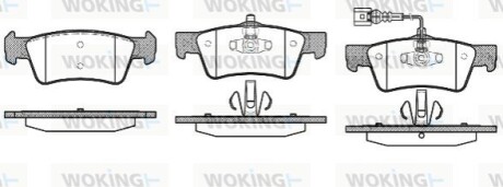 Комплект тормозных колодок, дисковый тормоз WOKING P10873.01