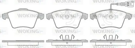 Гальмівні колодки пер. T5 03- (R16) WOKING P11453.11