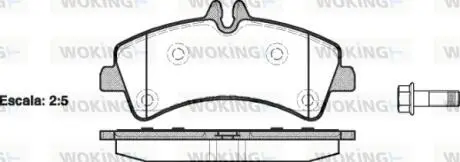 Гальмівні колодки зад. Sprinter/Crafter 06- (спарка) WOKING P13473.00