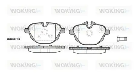 Тормозные колодки зад. BMW 5 (F10)/X3 (F25) 10- (TRW) WOKING P15213.00