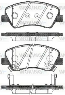 Гальмівні колодки пер. Santa Fe II/Carens IV/Sorento II/III 09- (Mando) WOKING P15883.02