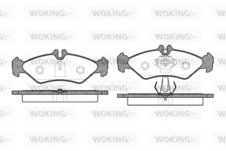 Гальмівні колодки зад. Sprinter 208-216 96-06 (ATE) WOKING P4793.00