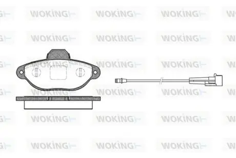 Комплект гальмівних колодок, дискове гальмо WOKING P5143.01