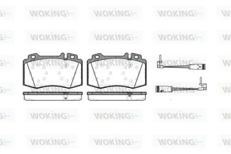 Гальмівні колодки зад. MB E/S-клас (W211/W212/W220/W221) 99- WOKING P6693.02