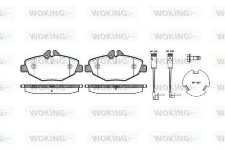 Тормозные колодки пер. MB E-class (W211) 03-09 WOKING P8903.02