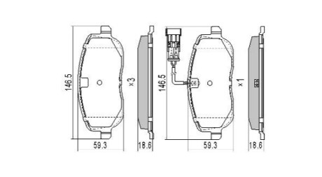 Комплект гальмівних колодок, дискове гальмо FREMAX FBP-1271