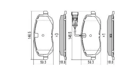 Комплект тормозных колодок, дисковый тормоз FREMAX FBP-1271