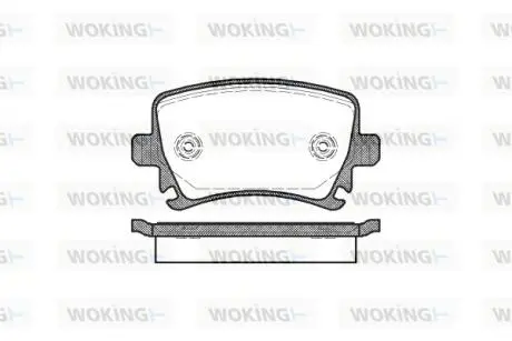 Гальмівні колодки зад. Caddy III/Golf V/Audi A4 03- WOKING P11313.00