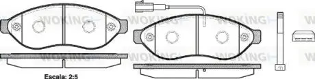 Гальмівні колодки пер. Jumper/Ducato/Boxer 06- (1.1-1.5t) WOKING P13373.01