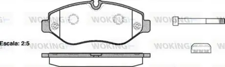 Гальмівні колодки пер. Crafter/W447/W906/W907/Viano W639 (03-21) WOKING P13453.00