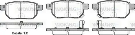 Гальмівні колодки зад. Toyota Corolla/Yaris 05- WOKING P13863.02
