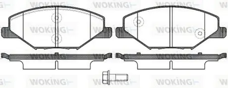 Гальмівні колодки пер. Skoda Fabia II-III 11- /VW Polo 10- (TRW) WOKING P14533.00