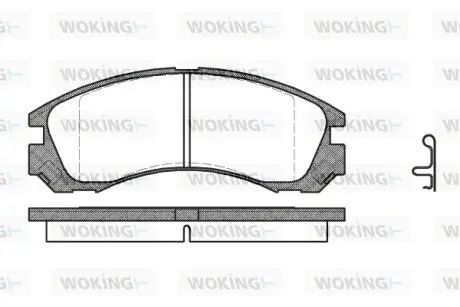 Тормозные колодки пер. MITSUBISHI Outlander 12-/ WOKING P2543.22