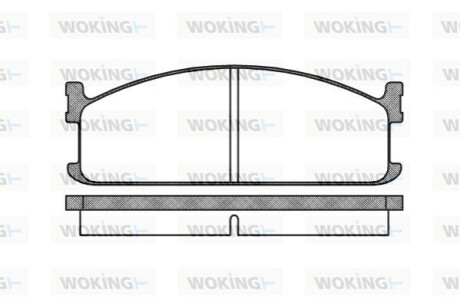 Комплект тормозных колодок, дисковый тормоз WOKING P3043.00