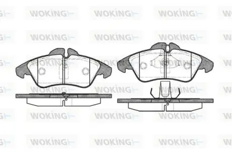 Гальмівні колодки пер. LT/Sprinter/Vito 95- WOKING P4783.00