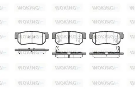 Гальмівні колодки зад. SANTA FE/SONATA/TUCSON/MAGENTIS/SPORTAGE WOKING P6463.02