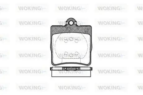 Гальмівні колодки зад. MB C/E-class (W202/203/210) (ATE) WOKING P7783.00