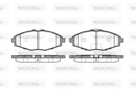 Гальмівні колодки пер. Benni/Lanos/Matiz/Sens/Spark (97-21) WOKING P7963.00