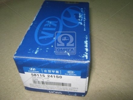 Комплект гальмівних колодок, дискове гальмо Hyundai/Kia/Mobis 58115241S0