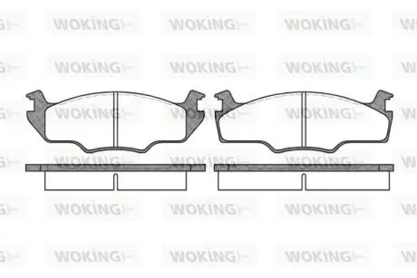 Комплект тормозных колодок, дисковый тормоз WOKING P0213.10