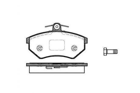Тормозные колодки пер. Audi 100/80/A4/Caddy/Cordoba (85-04) WOKING P0343.40 (фото 1)