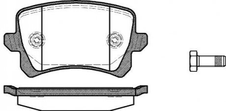 Гальмівні колодки зад. Caddy III/Golf V/Audi A4 03- WOKING P12423.00 (фото 1)