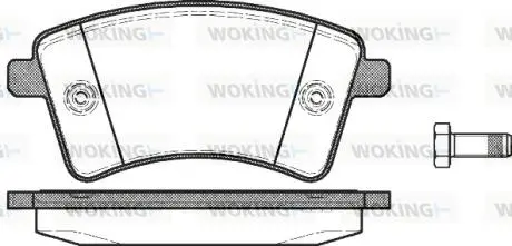 Гальмівні колодки пер. Kangoo 08- (R15/R16) WOKING P12513.00