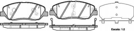 Гальмівні колодки пер. Hyundai Santa FE 06- (mando) WOKING P13263.02 (фото 1)