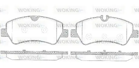 Гальмівні колодки зад. Transit (V348) 12- (RWD) WOKING P14213.00