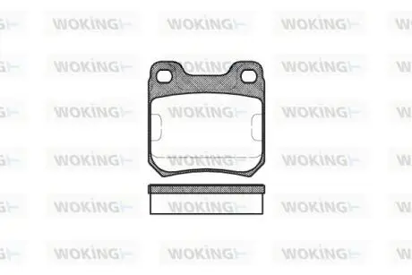 Гальмівні колодки зад. Opel Vectra B/Omega B 94-03 (ATE) WOKING P3393.00