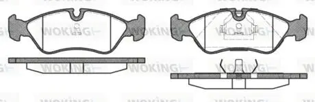 Гальмівні колодки пер. Astra F/Vecta B/Combo -05 (ATE) WOKING P3863.10