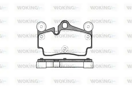Гальмівні колодки зад. Audi Q7/Touareg/Cayenne (Brembo) (112,2x73,2x16,2) WOKING P8963.00