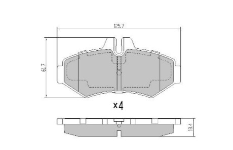 Комплект гальмівних колодок, дискове гальмо FREMAX FBP-1131