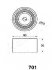 Пристрій для натягу ременя, ремінь ГРМ ASHIKA 45-07-701 (фото 2)