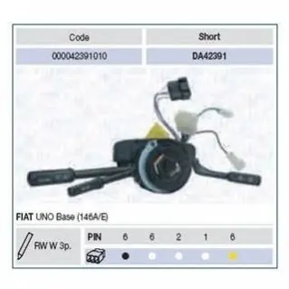 Вимикач на колонці рульового управління MAGNETI MARELLI 000042391010