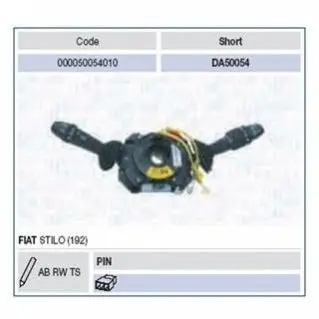 Вимикач на колонці рульового управління MAGNETI MARELLI 000050054010